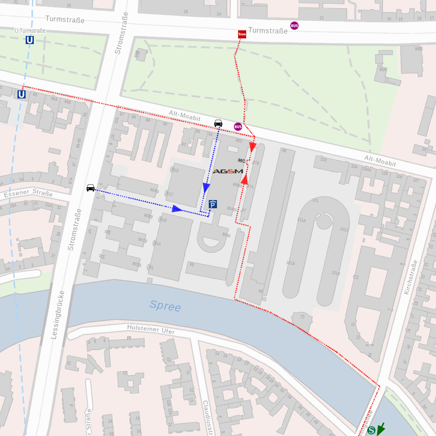 Mit allen Verkehrsmitteln gut erreichbar